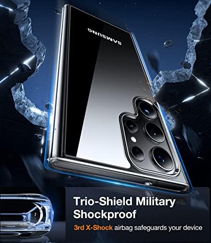 Torras Diamond Clear dizajniran za Samsung Galaxy S23 ultra futrola, [nikad žutilo] [Vojni stupanj anti-kaplje] tvrdog leđa mekanog