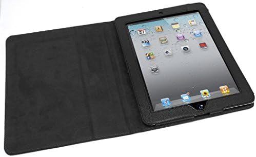 Slučaj iPad 1, Bastex folio sintetička kožna kožna poklopca s ugrađenim postoljem za Apple iPad 1 1. generacija - crno