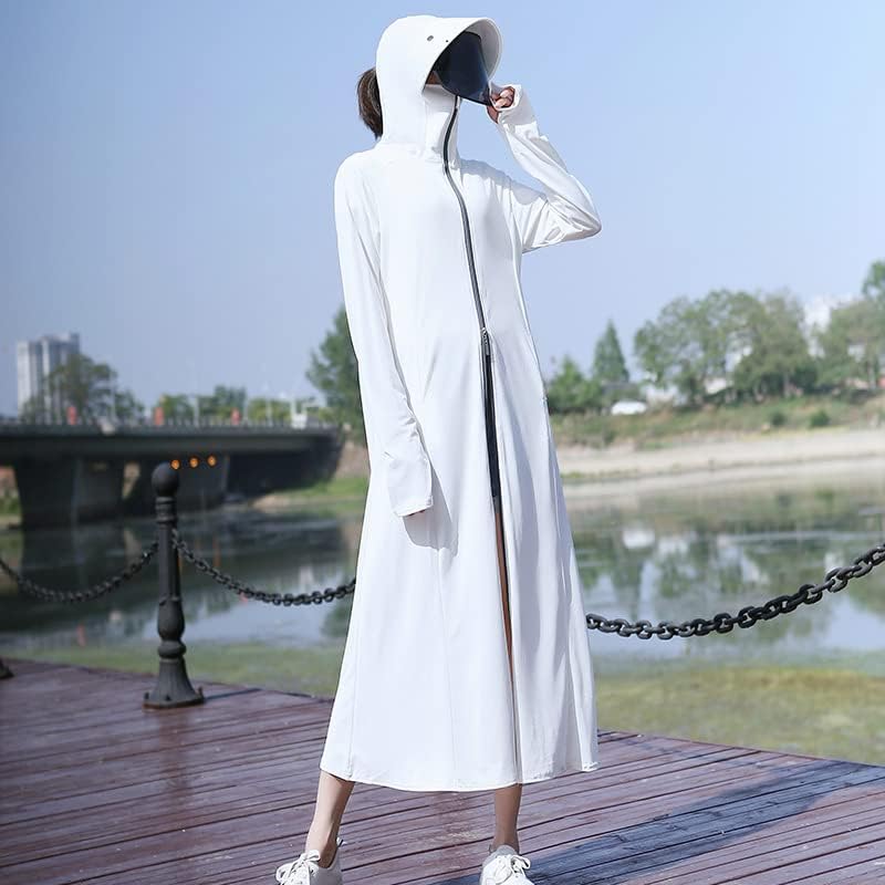 Joonor za žensko zaštitu od sunca kapuljača kaputa za prekrivanje kaputa s poklopcem za vrat, hlađenje ledene svilene krema za sunčanje