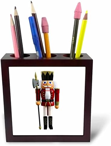 3Drose Outcracker u crvenoj i zlatnoj boji s sjekirom i šeširom - držačima olovke za pločice