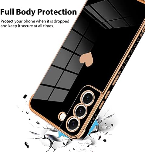 Bonoma kompatibilna sa Samsung Galaxy S21 slučaj ljubavne srčane oplate Elektroplate luksuzne elegantne zaštitni zaštitni zaštitni