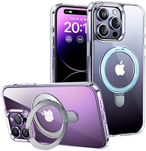 VanMass je nadogradio za iPhone 14 Pro Max CASE PELEFON MAGSAFE sa stand-Anti-Yellow-om- Clear, Ne-Slip, Drop Protection & Shot-otporni
