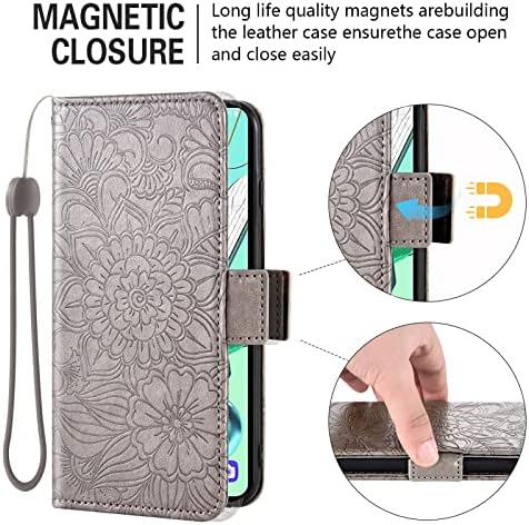 Kompatibilan s torbicom-novčanikom LG K92 5G i zaštitna folija za zaslon od kaljenog stakla Stalak-držač za kartice Magnetski kožna