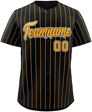 Prilagođeni hip hop prugasti Baseball dresovi s personaliziranim vezenim imenom i brojem za odrasle / mlade