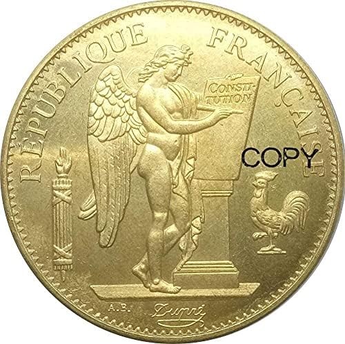 Francuska Gold 1894 A Pariz 100 franaka Lucky Angel Metal Metal Coins za poklone za kopiranje kopija