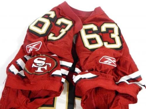 2005. San Francisco 49ers Norm Katnik 63 Igra izdana Red Jersey 48 DP37148 - Nepotpisana NFL igra korištena dresova