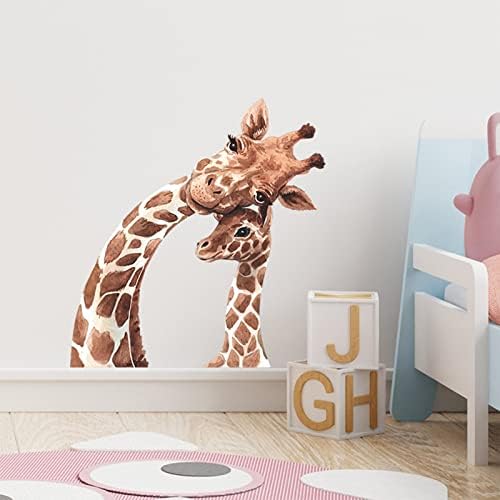 Zidne naljepnice za životinje, Zidne naljepnice za žirafe, uklonjivi zidni dekor za dječju sobu, dječja spavaća soba, dnevna soba,