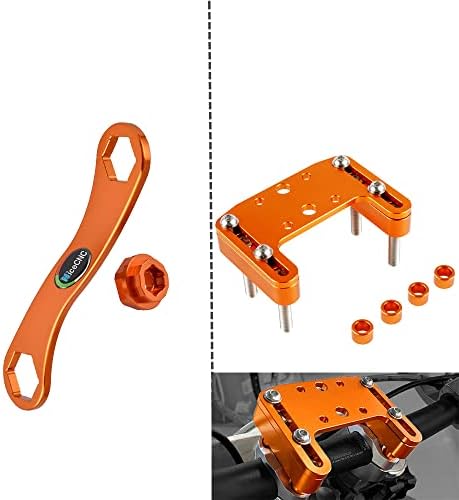Narančasti ključ u narančastoj boji za osovinu i stezaljku gornje šipke komplet za pričvršćivanje na upravljaču kompatibilan je s paketom