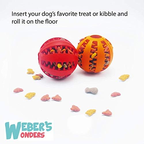 Weberova čuda set od 2 šapa Tricky Treat Ball - Pseća igračka - Dodiranje štenaca za štene netoksično čišćenje zuba Interaktivna igračka