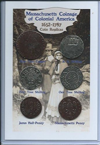 6 kovanica replike Massachusetts kovanica kolonijalne Amerike 1652-1787