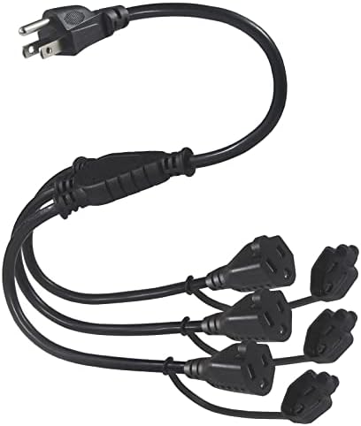 Kuncan 3-Outlet Power Spaitter kabel, 1 do 3 puta izlazni unutarnji i vanjski uporaba vremenske uvjete SJTW 16AWG 3 zupčani produženi