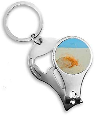 Ocean pijesak plaža narančasta linija slika nokat za nokat prstena ključ za otvarač za bočicu za bočicu