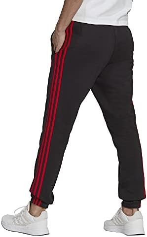 Adidas muške esencijalne flive konusne elastične manžetne hlače 3-stripe