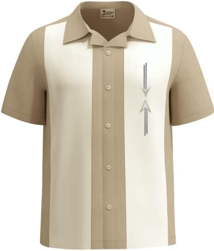 Lucky Paradise muški kamp košulja, vintage kubanska košulja za kuglanje ~ Tom Collins ~ Stil košulje za haljinu Guayabera