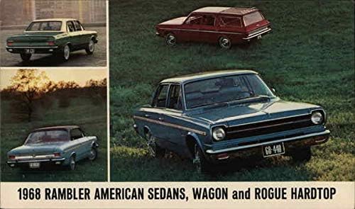Američke limuzine, Karavani i automobili s tvrdim krovom iz 1968., originalna vintage razglednica