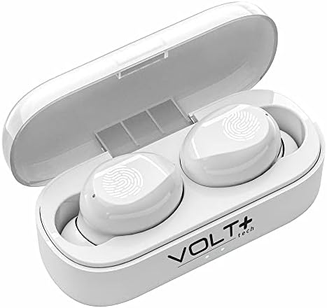 Volt Plus Tech Slim Travel Wireless v5.1 Earbuds kompatibilan s vašom lava Iris X1 otkucaji Ažurirani mikro tanki futrola s quad mikrofom