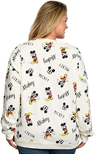 Disney Womens Plus veličine Mickey Mouse Twimheirt lagana pulover od runa