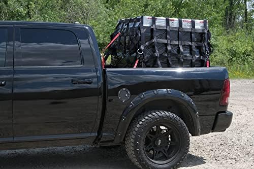 Mytee proizvodi 6 'x 8' Teška mreža za teret za kapite za kamion s D prstenima za vezanje pričvršćivanja - Izdržljivi kamioni za kamioni