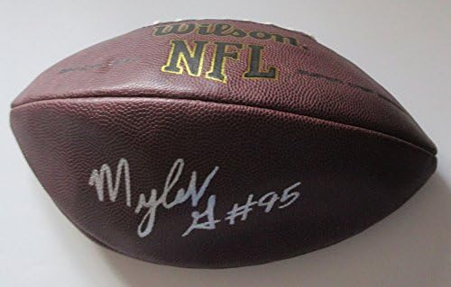 Miles Garrett s autogramom Volsona, nogometaša NFL-a, s dokazom, fotografija Milesa koji potpisuje s nama, Cleveland Brauns, Teksas