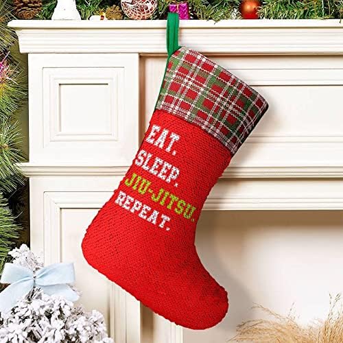 Jedite spavanje jiu-jitsu ponoviti šljokice božićne blagdanske čarape Reverzibilna boja Promjena čarobne zalihe za Xmas Tree kamin