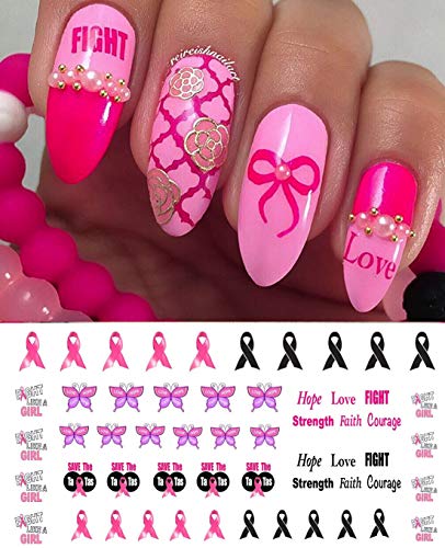 Osvješćivanje raka dojke Slide Slide Nacrt art Decils Set 2 - Kvaliteta salona!