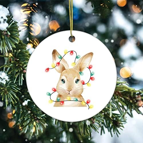 Božićni ukrasi za ukrase životinje i svjetla zečji keramički ukras darovi ukrasi božićno drvce viseći ukrasi suvenirni praznični ukrasi