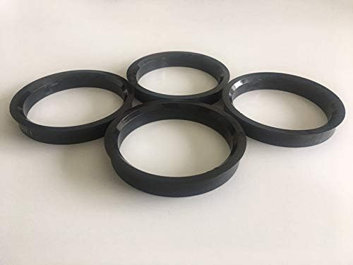 NB-AERO 4PC crni polikarbonski guzici od 72,62 mm do 64,1 mm | Hubcentrični središnji prsten od 64,1 mm do 72,62 mm za mnoge acura