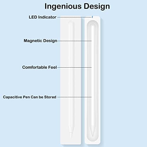 Magnetska bežična punjač za punjač za Apple olovku 2. generacija, magnetsko punjenje za iPad olovku 2. gen s USB kabelom, LED indikatorska
