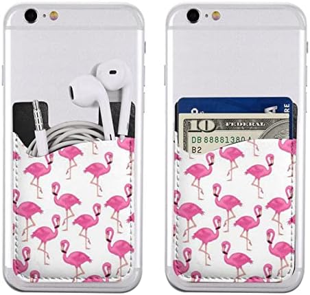 Ružičasti flamingo držač telefonijskih kartica PU kožna kreditna kartica ID torbica 3M ljepljive rukave za sve pametne telefone