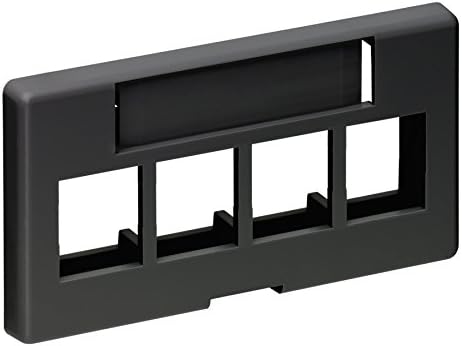 Leviton 49910-SG4 4-port Modularni modularni namještaj za modularni namještaj, siva, crna