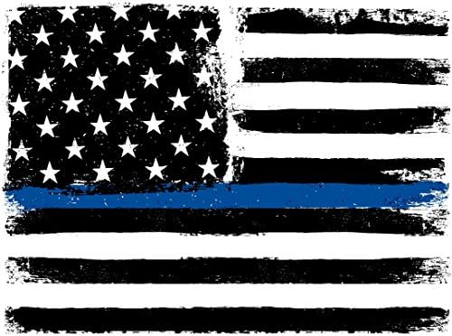 SAD zastava natapana tanka plava linija 4x5 centimetara u čast našim muškarcima i ženama za provedbu zakona i vatrogasaca u SAD -u