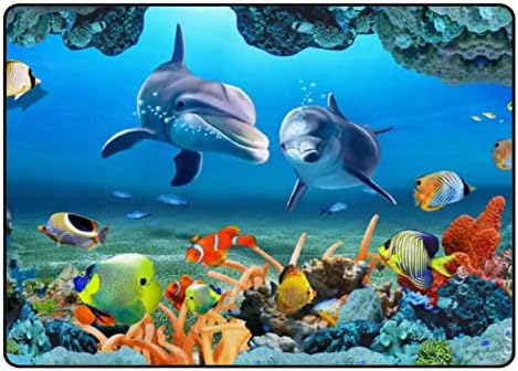 Xollar 63 x 48 U velikim dječjim prostirkama prostirke podvodnih svjetskih životinja meki vrtić baby playmat prostirka za dječju sobu