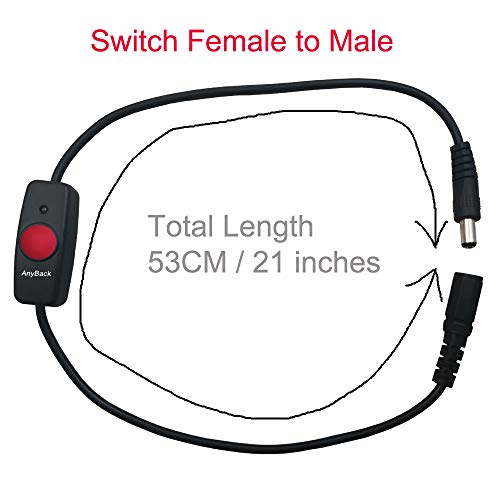 Isključite isključivanje istosmjernog kabela za ekstenziju kabela ženski na muški 2,5 mm priključak s pritiskom i LED indikator DIY