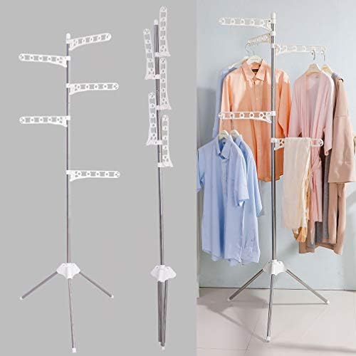 Sklopivi stalak za sušenje odjeće; sklopivi tronožni stalak za odjeću kutna polica za odlaganje odjeće prijenosni unutarnji i vanjski