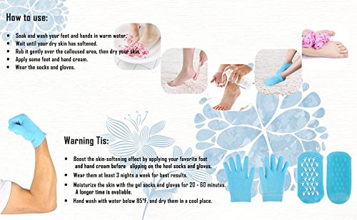 Hidratantne i omekšavajuće spa čarape i rukavice s gelom na bazi eteričnog ulja za popravak suhih, ispucalih stopala i ruku od