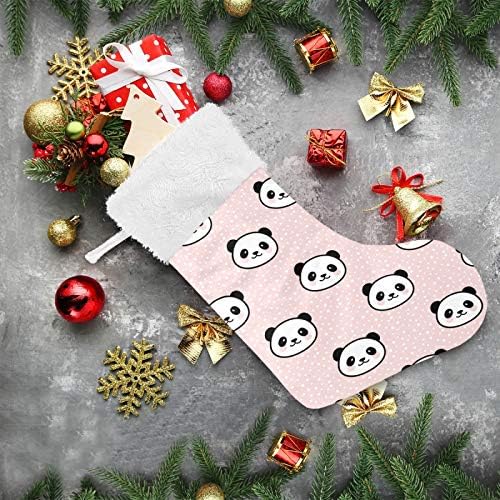 Alaza božićne čarape besprijekorne slatke crtane panda medvjeda klasični personalizirani veliki ukrasi za čarape za obiteljski blagdanski