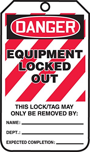 Oznake zaključavanja accuform, pakiranje od 5, opasnost se ne otvaraju, američki su napravili OSHA-ove oznake koje su u skladu s OSHA,