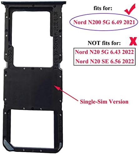 Ubrokeifixit za OnePlus Nord N200 5G Zamjena držača utora za ladicu za jednu Sim karticu za OnePlus Nord N200 5G 6,49 DE2118 DE2117,sa