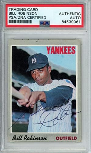 Bill Robinson Yankees Potpisan/Autografirano 1970. Topps kartica 23 PSA/DNA 166890 - Autografirane kartice s bejzbolom