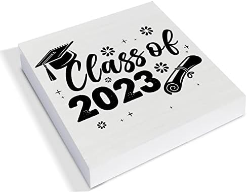 Klasa diplomiranja 2023 Wood Box Dekor Dekor Znak proslava Proslava Drvena kutija Blok znak rustikalni kućni diplomski dekoracijski