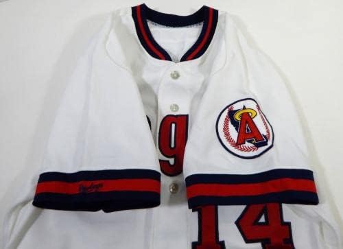 1990. Kalifornijski anđeli John Orton 14 Igra je koristio White Jersey 44 DP22352 - Igra korištena MLB dresova