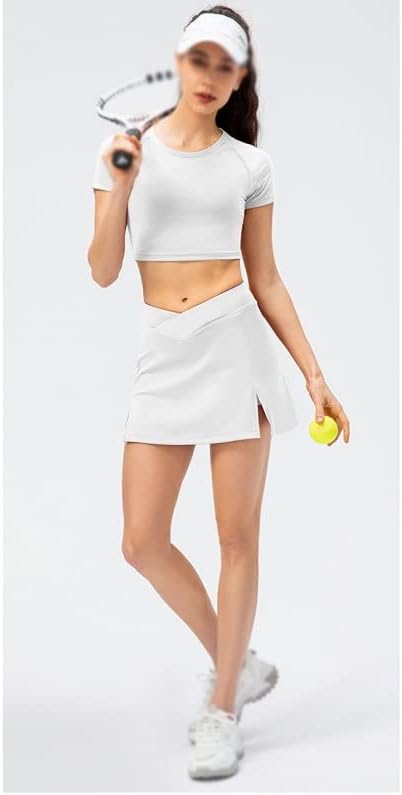 N/a žene teniske odijela joga kratke košulje fitnes suknje s džepnim kratkim golf nosanjem ženskog proljetnog vježbanja outfit teretane