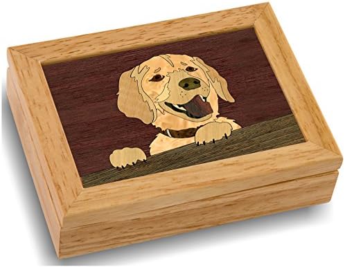 Marqart Wood Art Dog Box - Ručno izrađeno u SAD -u - Neusposobna kvaliteta - jedinstvena, nijedna dva su isto - originalno djelo umjetnosti