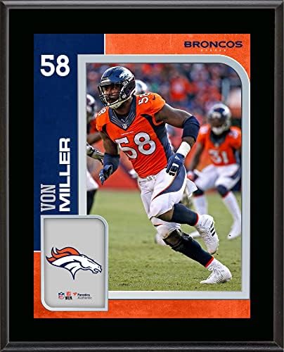 Von Miller Denver Broncos 10.5 '' 'X 13' 'Sublimirani plak igrača - NFL Player Plaketi i kolaže