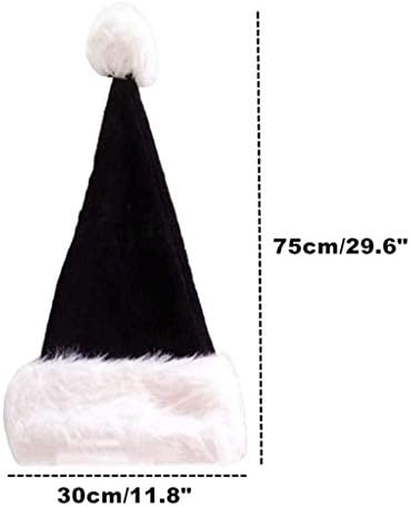 Božićni šešir Djeda Božićnjaka od 75 cm-luksuzni plišani božićni šešir Djeda Mraza s dugim repom