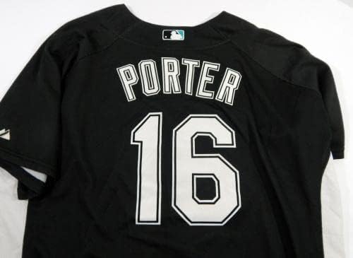 Miami Marlins Bo Porter 16 Igra Korištena Black Jersey XL DP47446 - MLB igra korištena dresova