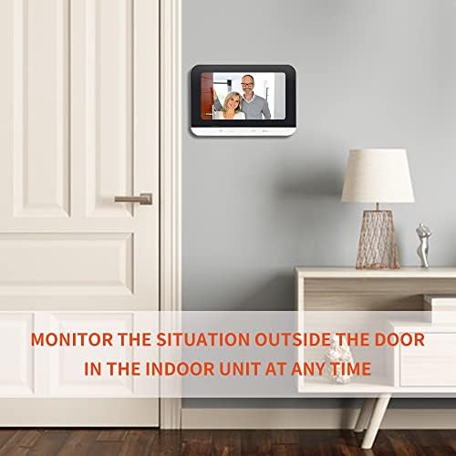 Žičano video zvono na vratima, 7-inčno žičano zvono na vratima unutarnji monitor s IR osvjetljenjem vodootporna vanjska kamera vizualni