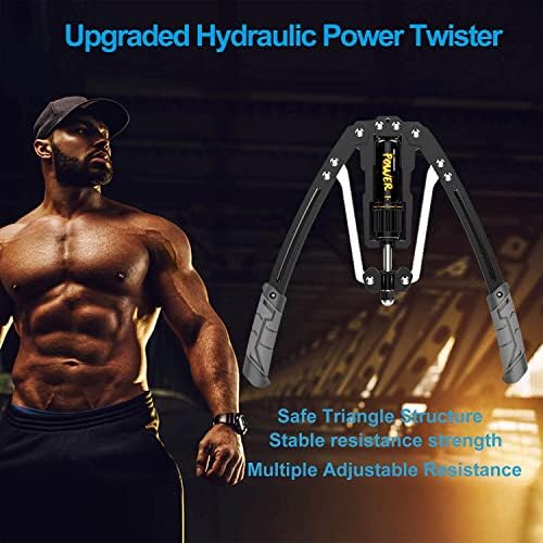 TEPEMCCU hidraulička snaga Twister Podesivi vježbač ruku-Expander za kućne škrinje 22-440 lbs, kućna fitness oprema za muškarce i žene
