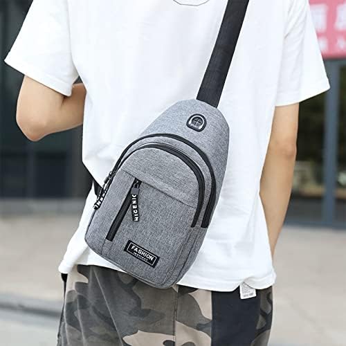 Crossbody Sling vrećica, vodootporna ruksačka vrećica s USB priključkom za punjenje, višenamjenska pješačka torba za vrećicu na ramenima