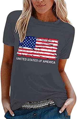 Košulje Na pruge za žene Ženska majica s printom Dana neovisnosti kratkih rukava dugih rukava za žene